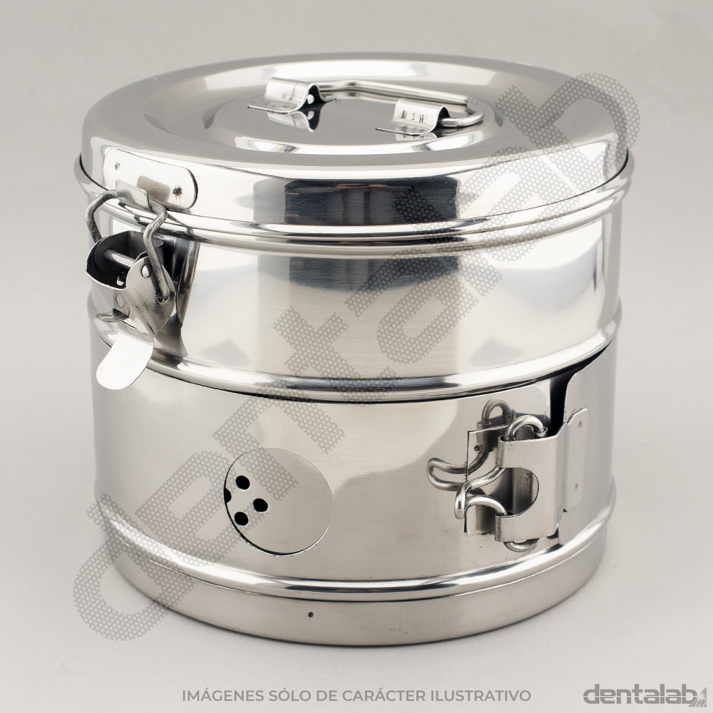 Tambor de Acero Inoxidable para Esterilización 16 x 12cm PS