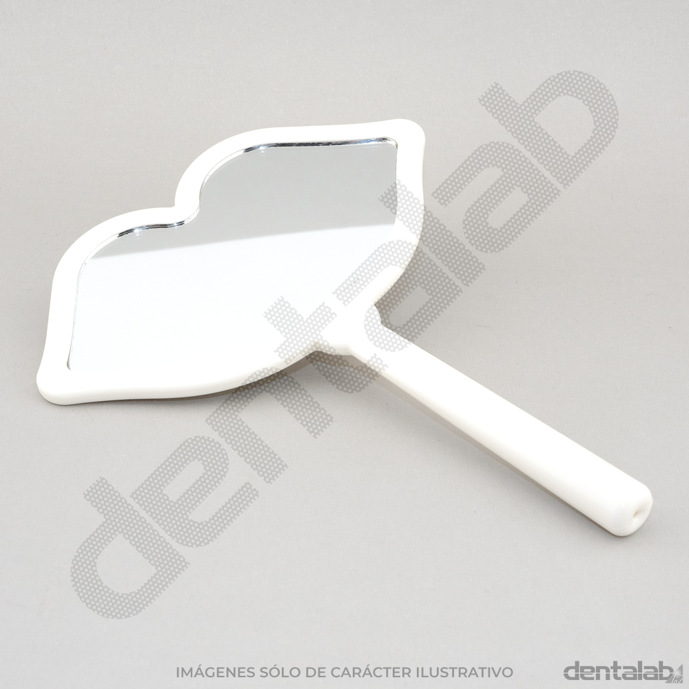 Espejo Boca con Mango Blanco