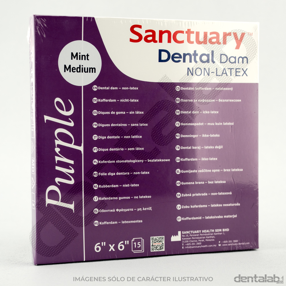 Goma Dique sin Látex Violeta 6x6