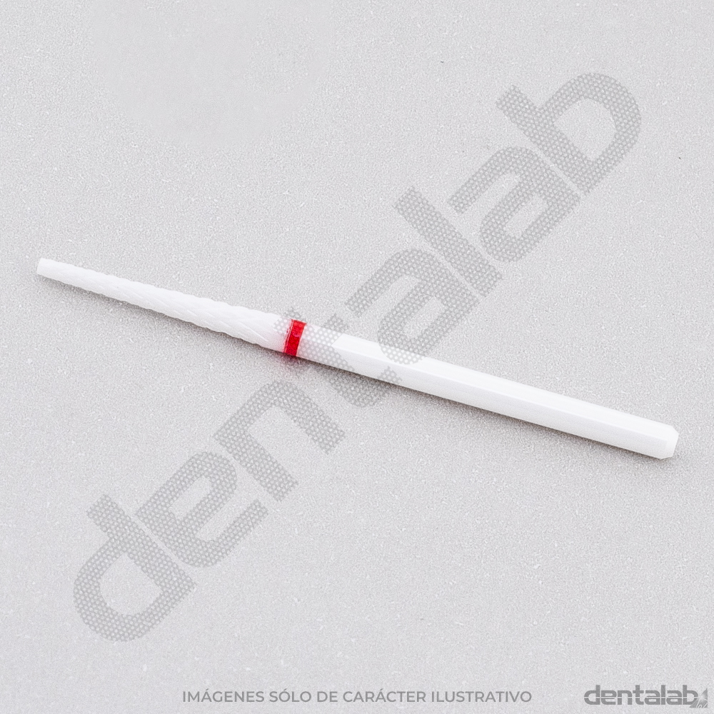 Fresón Cerámico Cónico grano Fino (Rojo) PM - Easydent