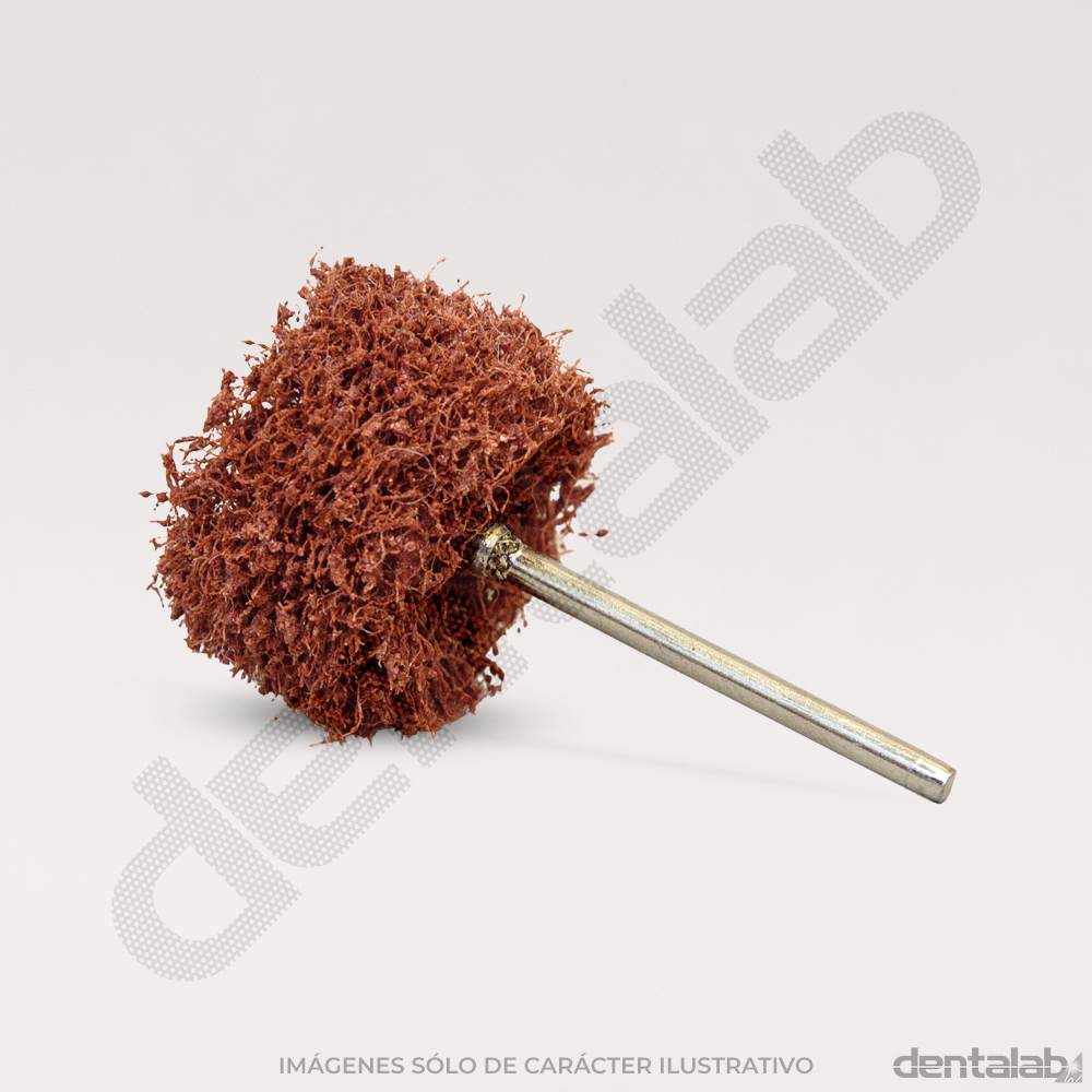 Cepillo Rueda Esponja Scotch para Nylon 25mm • PM • Sintético Marrón/Bordó Grueso