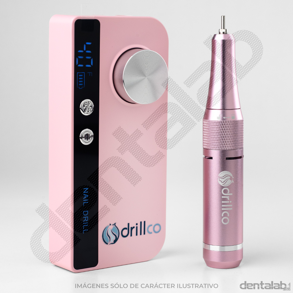 Micromotor Eléctrico DRILLCO • Nail Drill M50 Pro • Rosa • 40.000 rpm