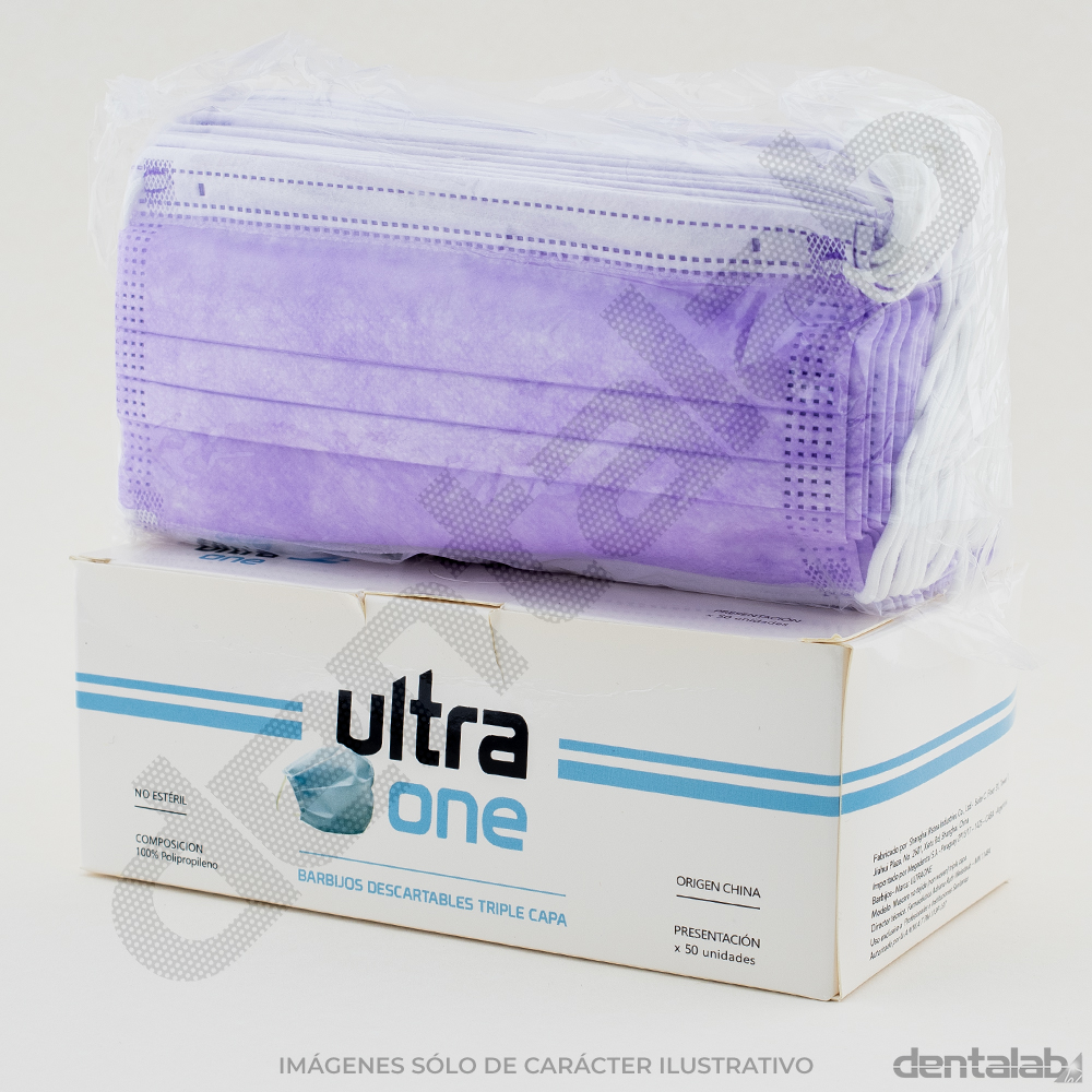 Barbijo 3 Capas Violeta x 50 und. • Ultra One