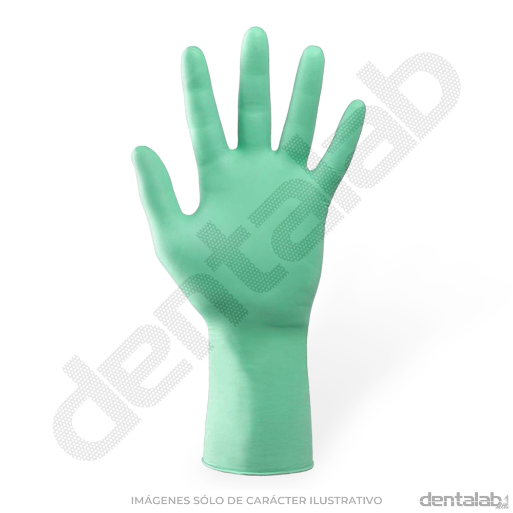 Guantes de Nitrilo VERDE Biodegradables Medium x 100 und.