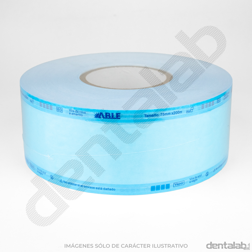 Rollo de Esterilización Pouch Vapor/Gas ABLE • 75mm x 200m