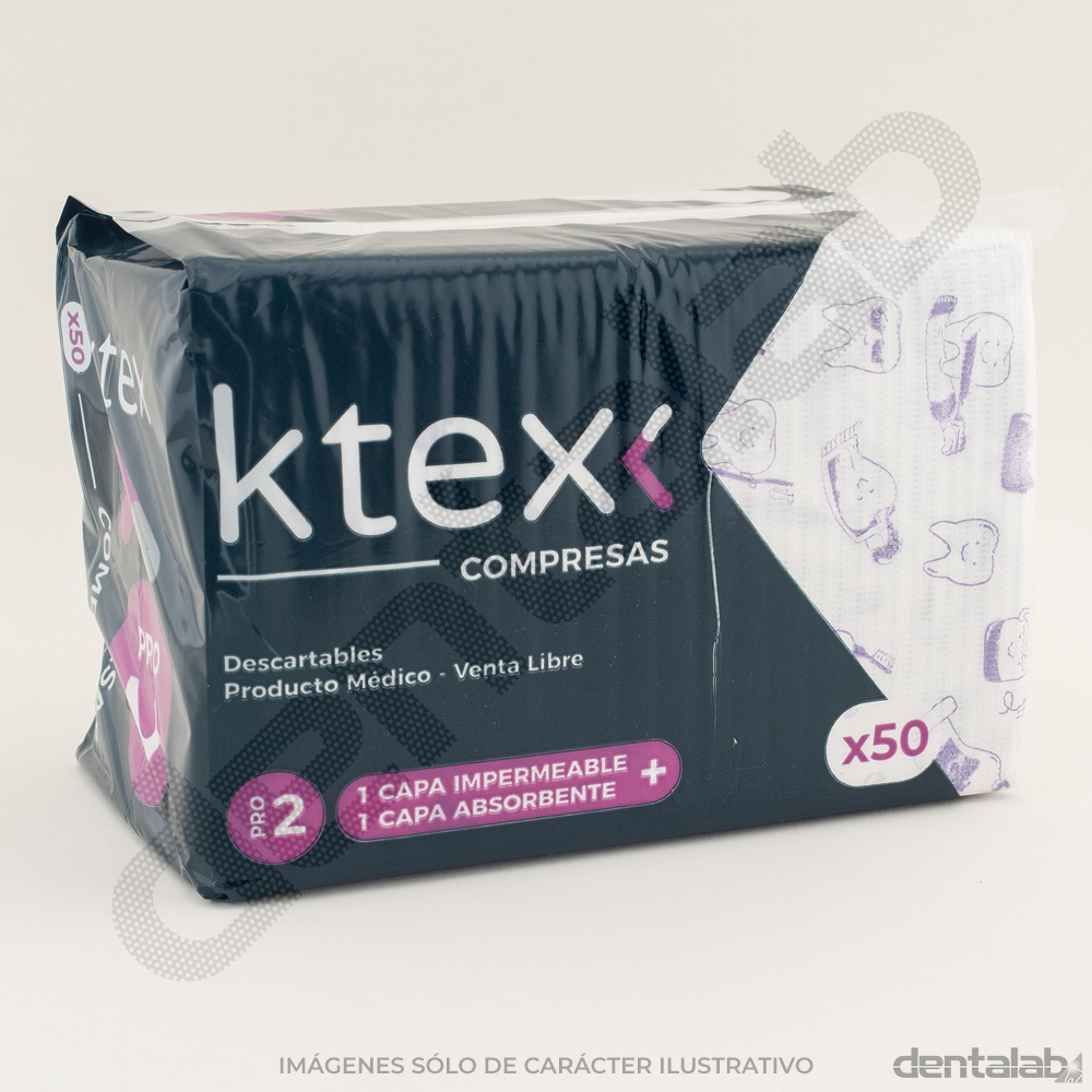 Compresas Pro2 K-tex Odonto Lila x 50 und.