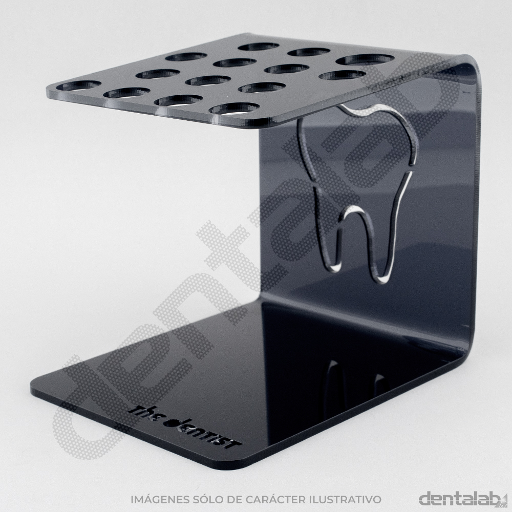 Organizador Slide D4 (Muela) para Jeringas e Instrumental (13+1) • Negro • VEESLIDE