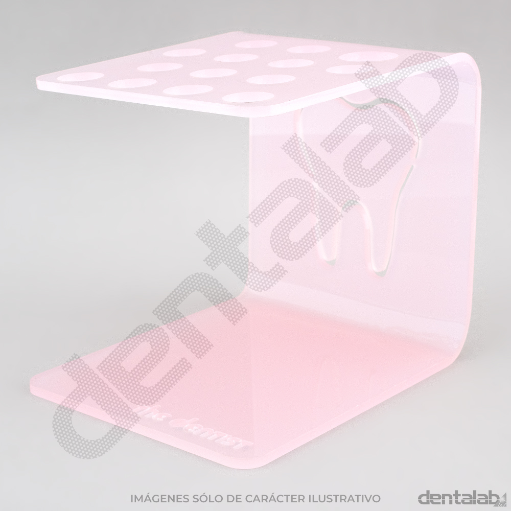 Organizador Slide D4 (Muela) para Jeringas e Instrumental (13+1) • Rosa • VEESLIDE