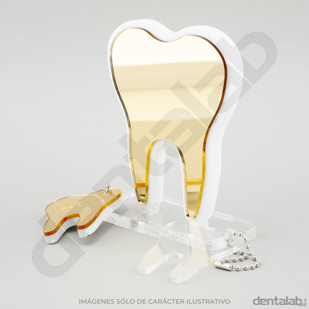 Accesorio Slide Deco Muela Glam + 2 llaveros • Dorado • VEESLIDE