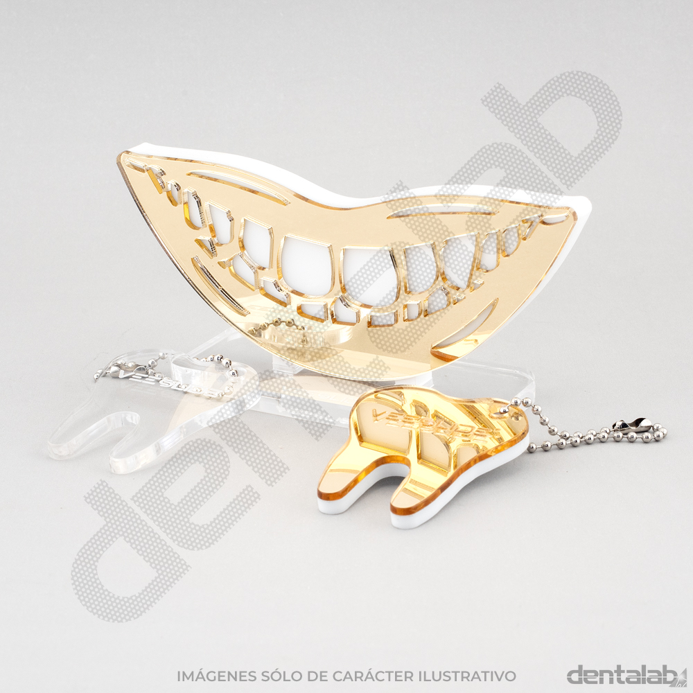 Accesorio Slide Deco Boca Glam + 2 llaveros • Dorado • VEESLIDE