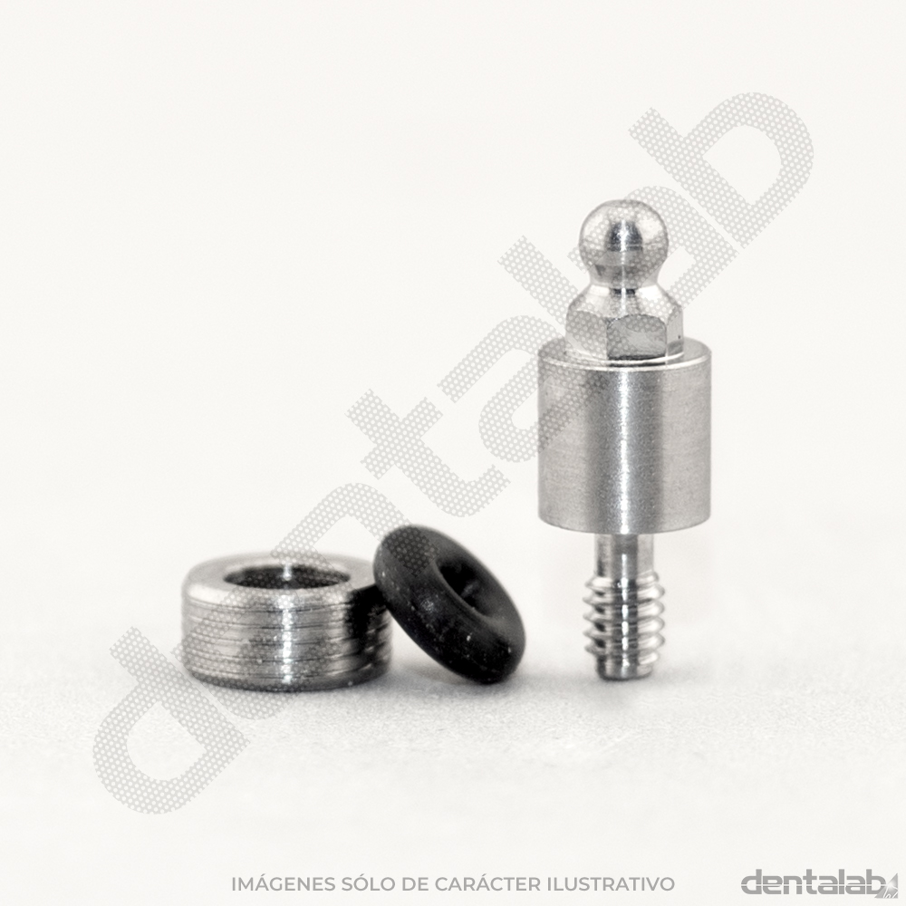 Pilar Ball-Attached Altura 4 con Cazoleta y O'Ring Ø4,1 HE