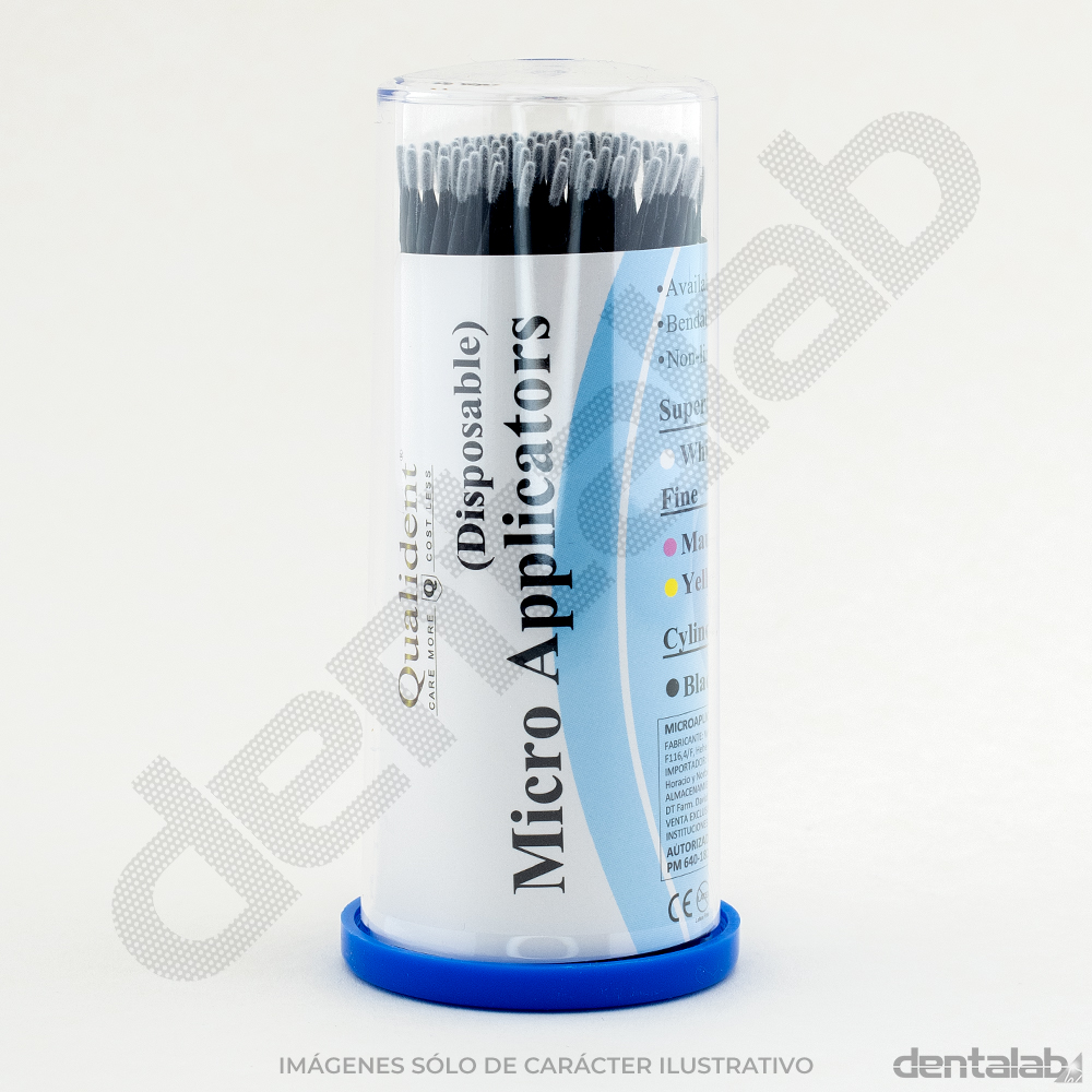 Microbrush Endodóntico Aplicador con Dispenser x 100 und. Cilíndrico • Qualident