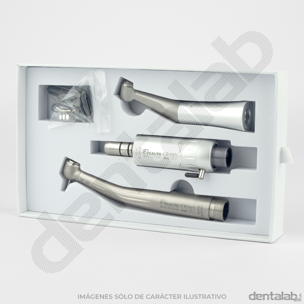 Kit Académico TEALTH • T-03-B2 • 3 Piezas (Turbina PB 1 Spray + CA PB + MM)