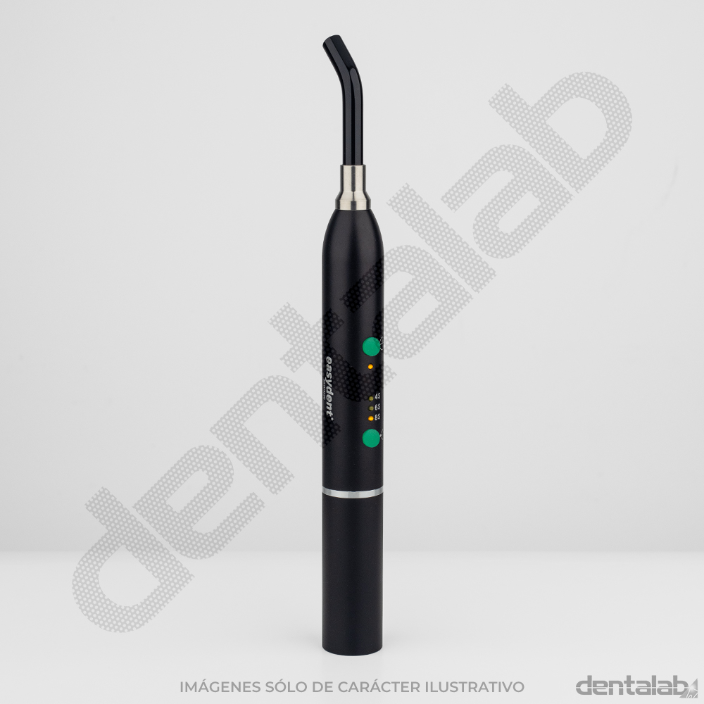 Lámpara de Fotocurado Easydent • Led 500 PowerA • Aluminio Inalámbrica Negra • Fibra Óptica • 1.800 mW/cm²