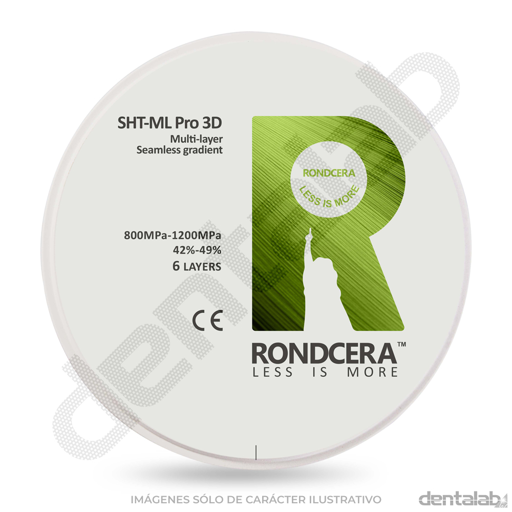 Disco de Zirconio RONDCERA SHT-ML PRO 3D A2 98 X 12mm